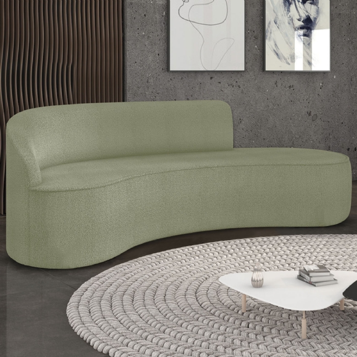 Sofá 4 Lugares Para Sala 220cm Orgânico Wendi Boucle Pistache I01  - Mpozenato