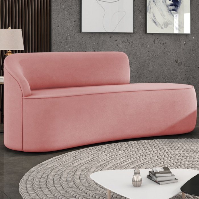 Sofá 2 Lugares Para Sala 140cm Orgânico Wendi Suede Rosê I01  - Mpozenato