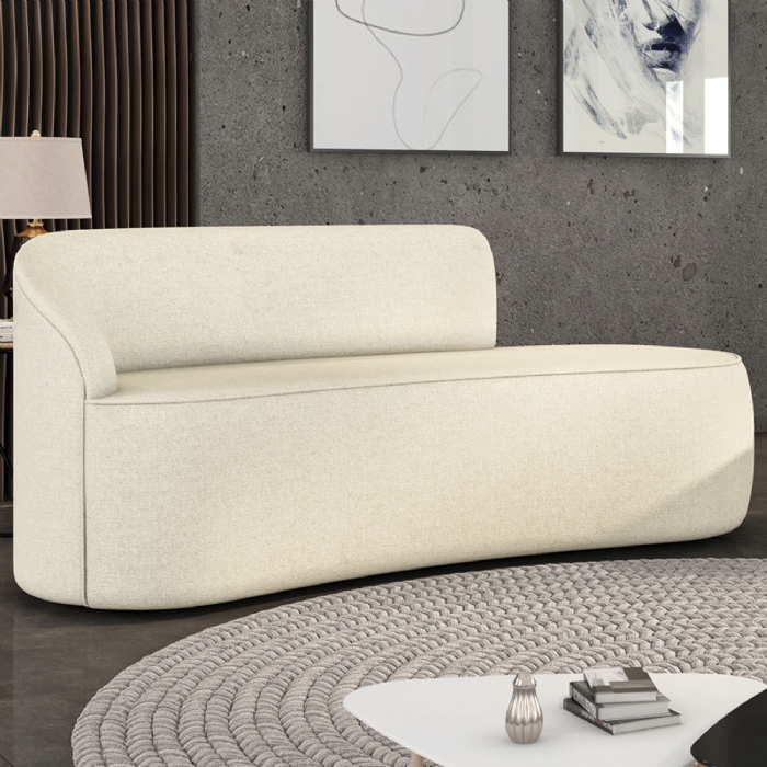 Sofá 3 Lugares Para Sala 180cm Orgânico Wendi Linho Bege I01  - Mpozenato