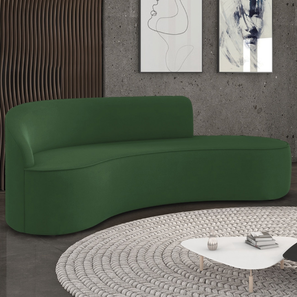 Sofá 4 Lugares Para Sala 220cm Orgânico Wendi Suede Verde I01  - Mpozenato