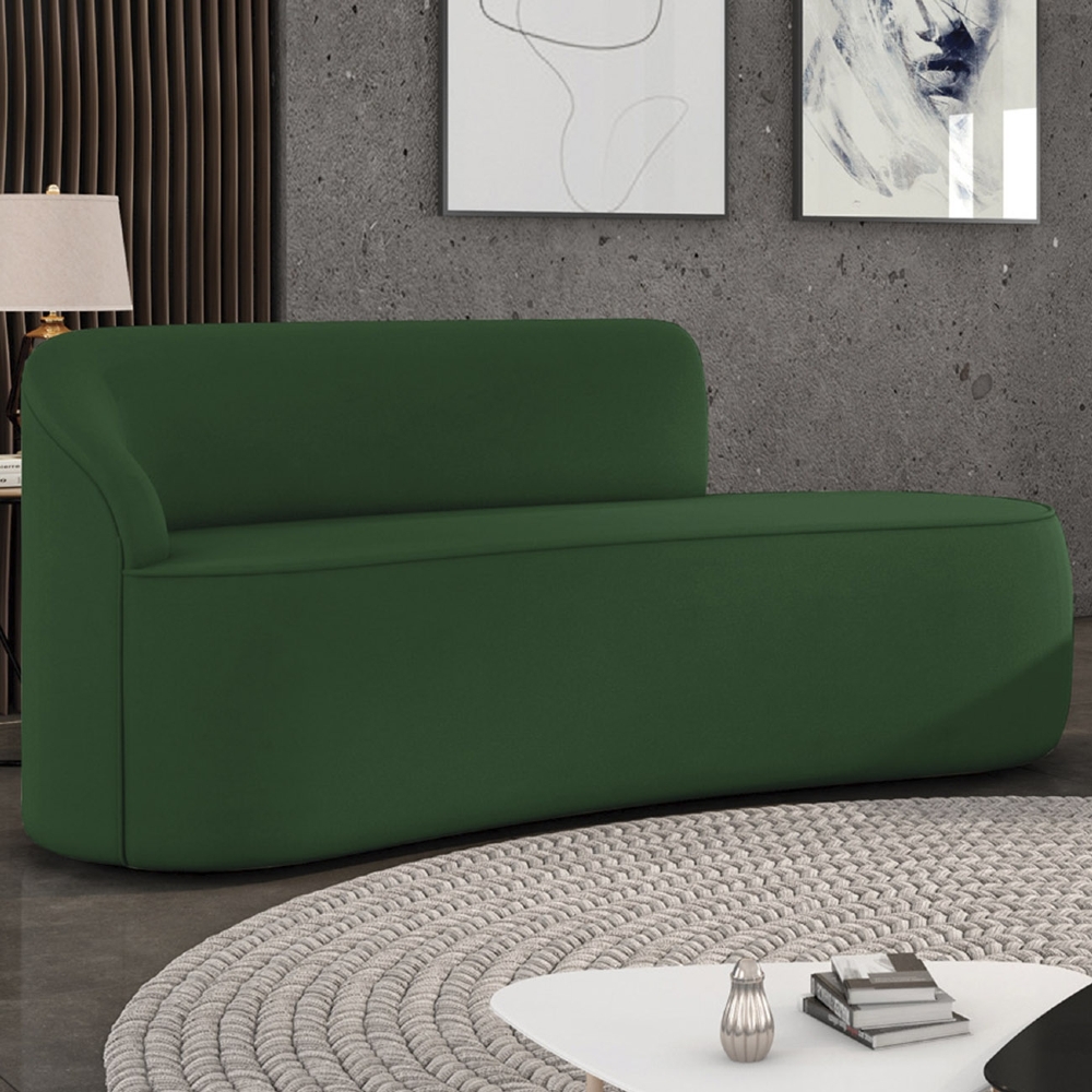 Sofá 2 Lugares Para Sala 140cm Orgânico Wendi Suede Verde I01  - Mpozenato