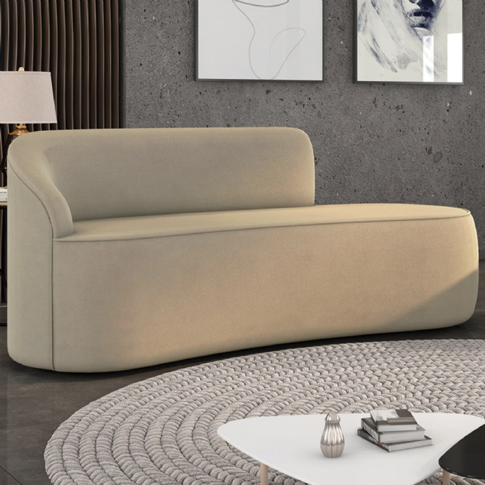 Sofá 2 Lugares Para Sala 140cm Orgânico Wendi Suede Marrom Rt I01  - Mpozenato