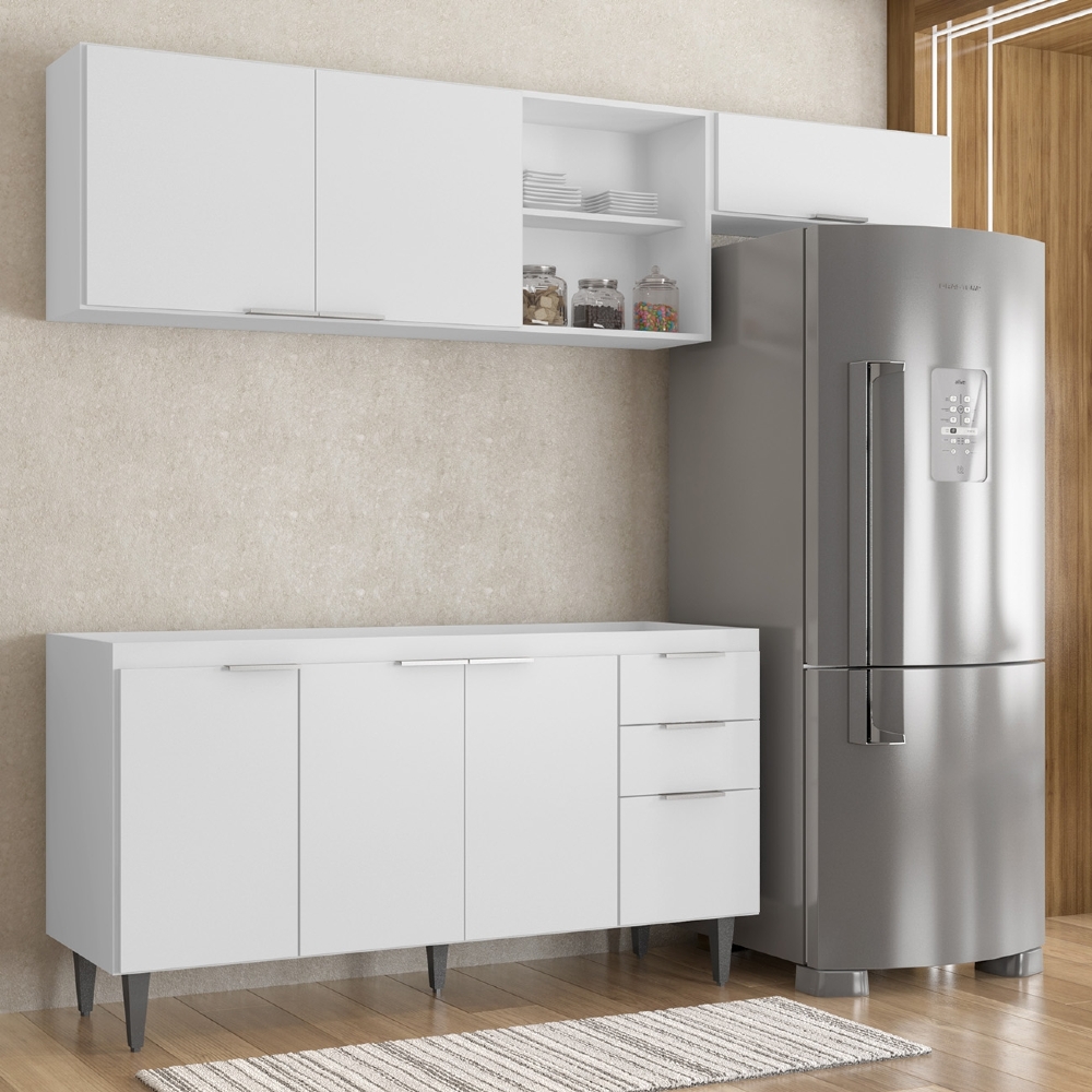 Armário de Cozinha CP03 Para Pia 150cm Pérola Z34 Branco    - Mpozenato