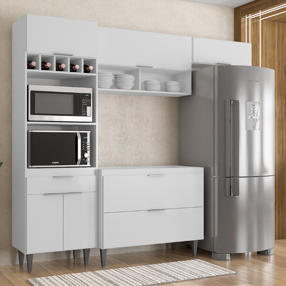 Armário de Cozinha CP04 Para Pia 100cm Pérola Z34 Branco    - Mpozenato