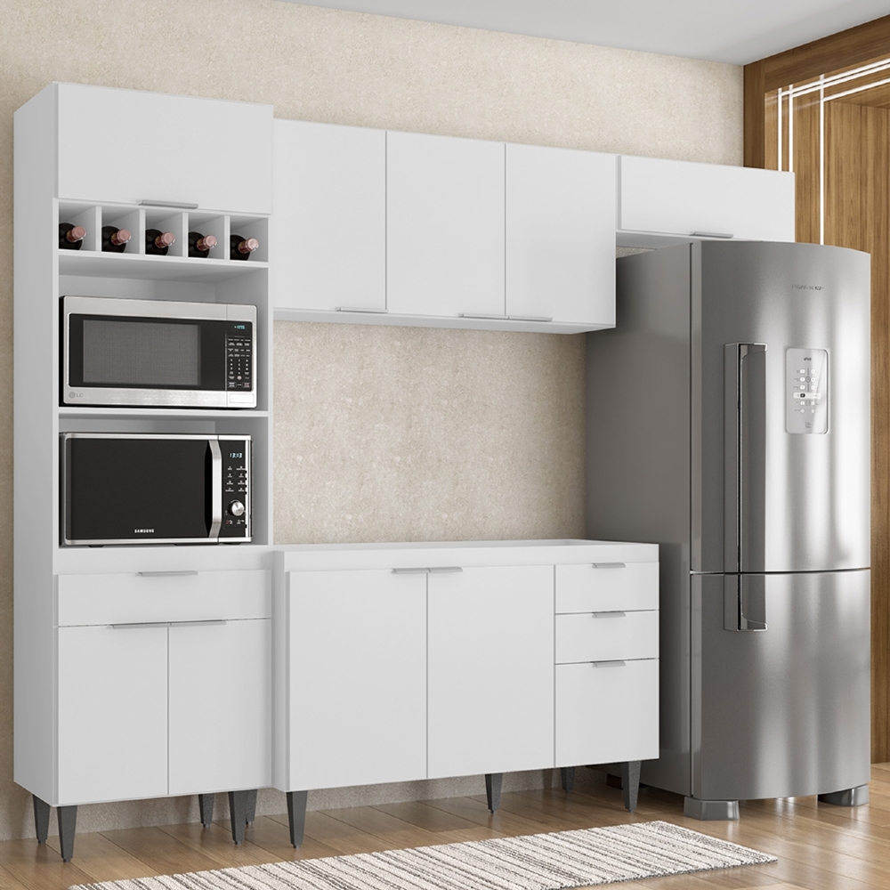 Armário de Cozinha CP04 Para Pia 120cm Pérola Z34 Branco    - Mpozenato