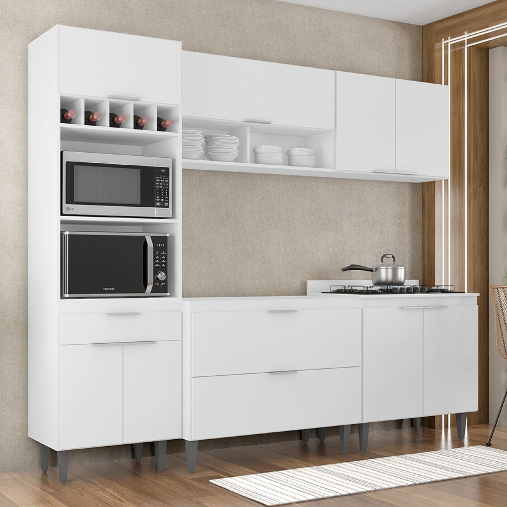 Armário de Cozinha CP05 Para Pia 100cm Pérola Z34 Branco    - Mpozenato