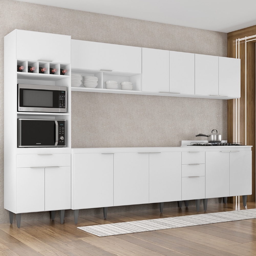 Armário de Cozinha CP05 Para Pia 180cm Pérola Z34 Branco    - Mpozenato