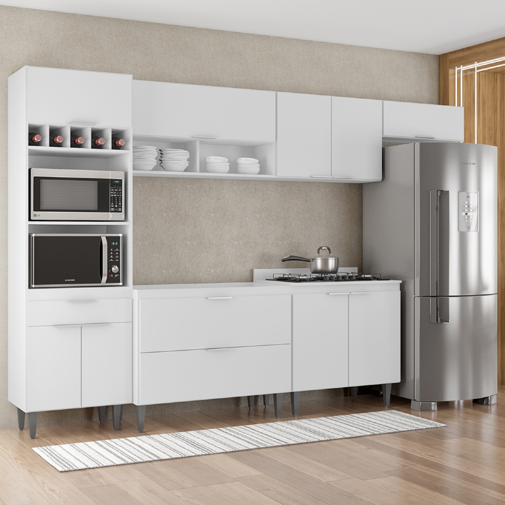 Armário de Cozinha CP06 Para Pia 100cm Pérola Z34 Branco    - Mpozenato