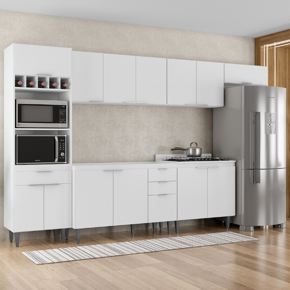 Armário de Cozinha CP06 Para Pia 120cm Pérola Z34 Branco    - Mpozenato