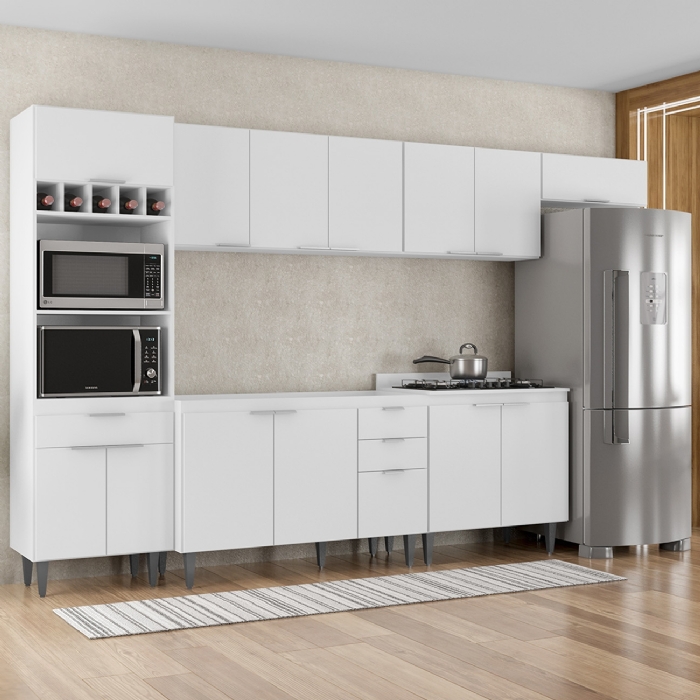 Armário de Cozinha CP06 Para Pia 120cm Pérola Z34 Branco    - Mpozenato