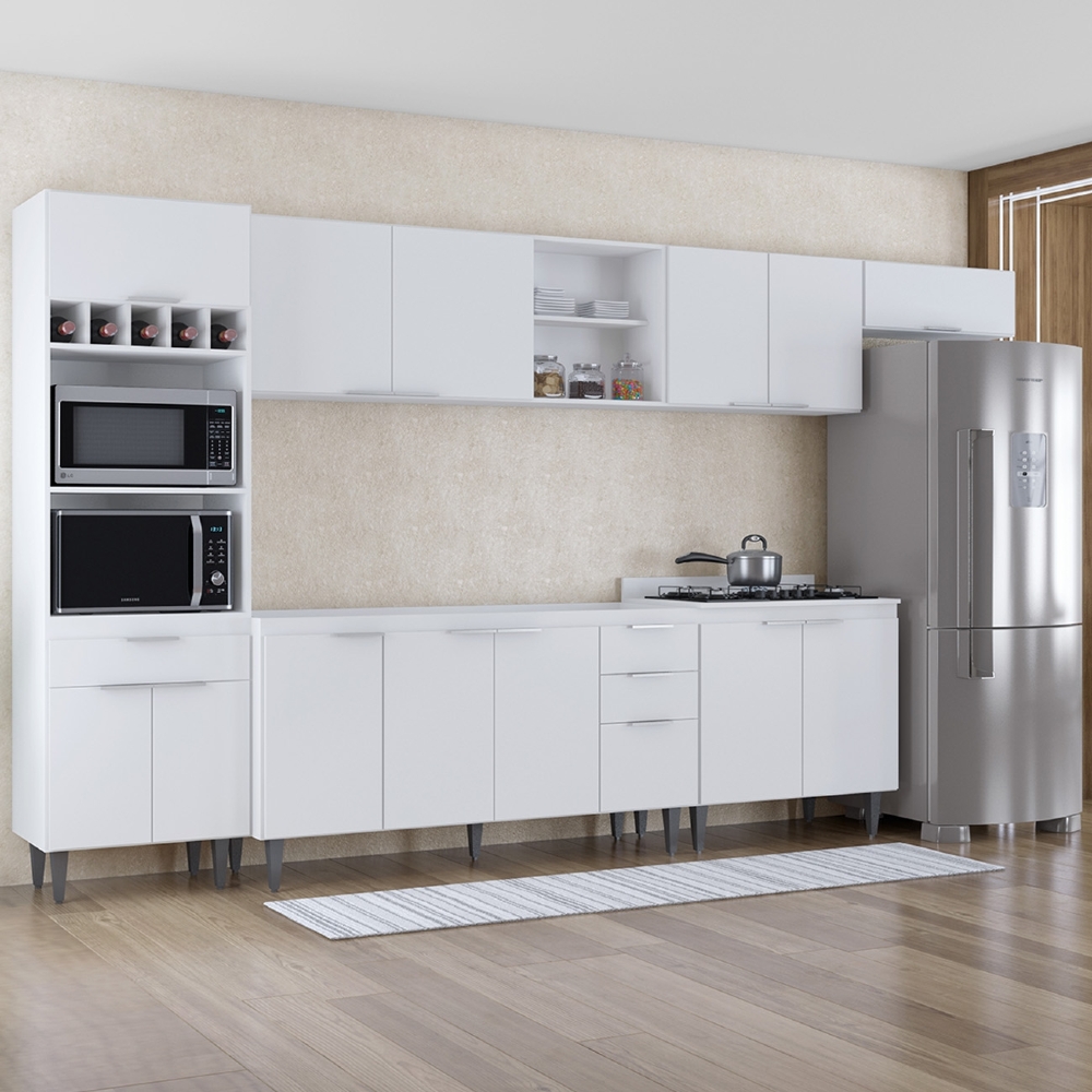 Armário de Cozinha CP06 Para Pia 150cm Pérola Z34 Branco    - Mpozenato