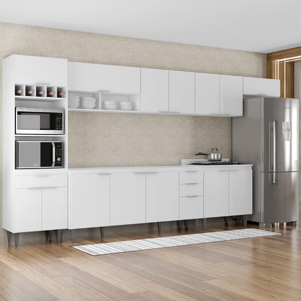 Armário de Cozinha CP06 Para Pia 180cm Pérola Z34 Branco    - Mpozenato