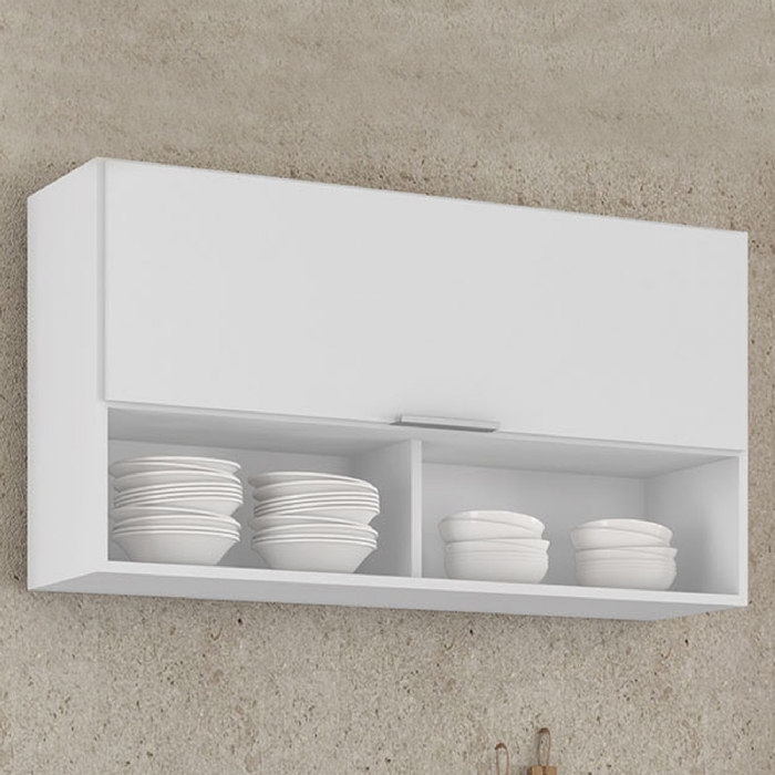Armário de Cozinha Aéreo 100cm Pérola Z34 Branco - Mpozenato