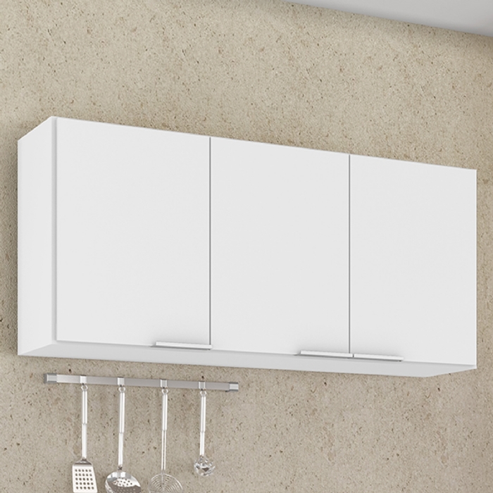 Armário de Cozinha Aéreo 120cm Pérola Z34 Branco - Mpozenato
