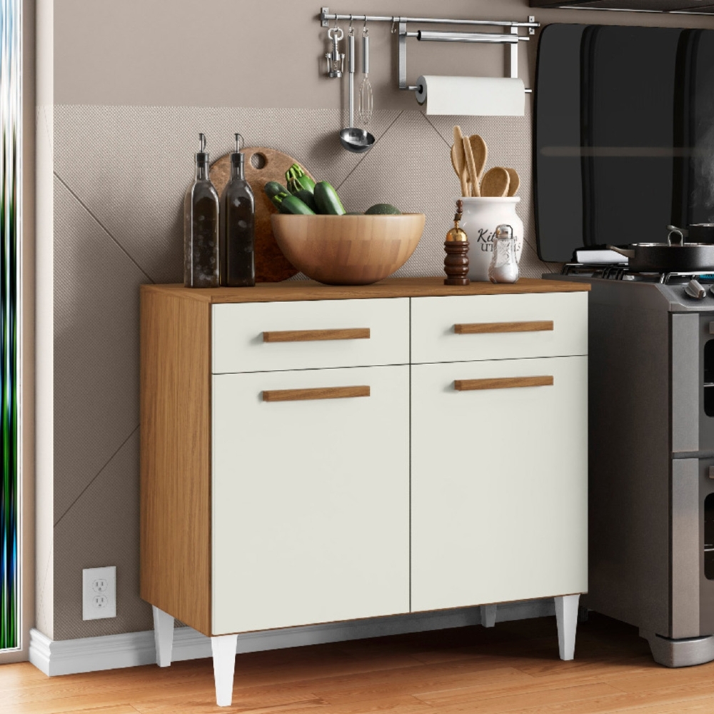 Balcão de Cozinha Com Tampo 91cm Hanna Atacama/Off White A15 - Mpozenato