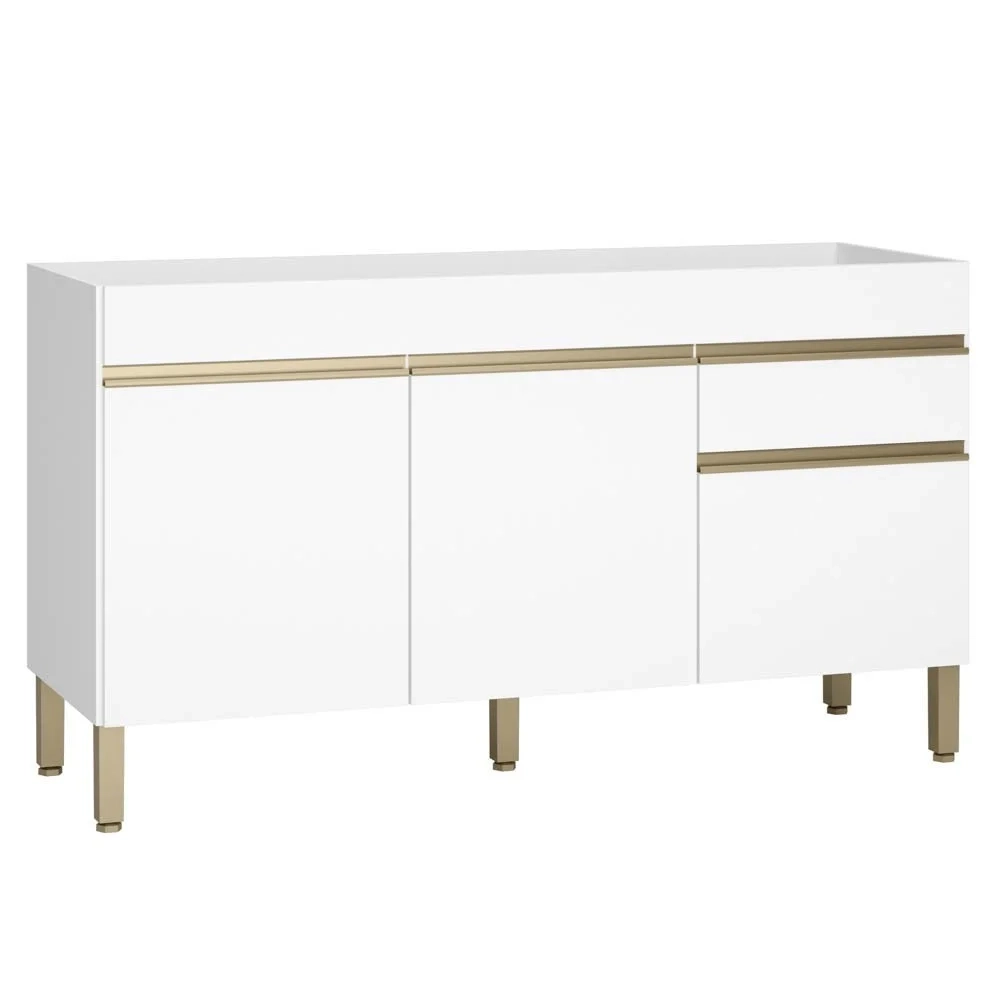 Balcão Gabinete para Pia sem Tampo 150cm Lina Z06 Supremo - Mpozenato