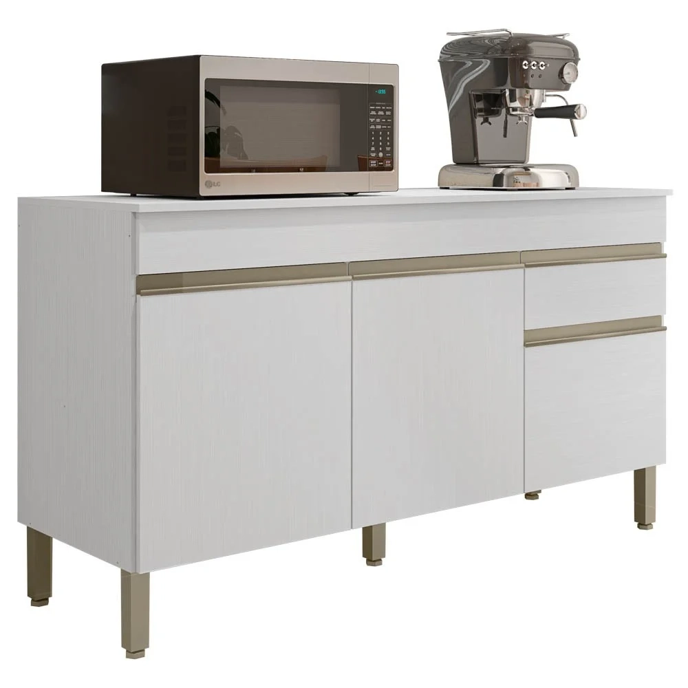 Balcão Gabinete para Pia com Tampo 150cm Lina Z06 Supremo - Mpozenato