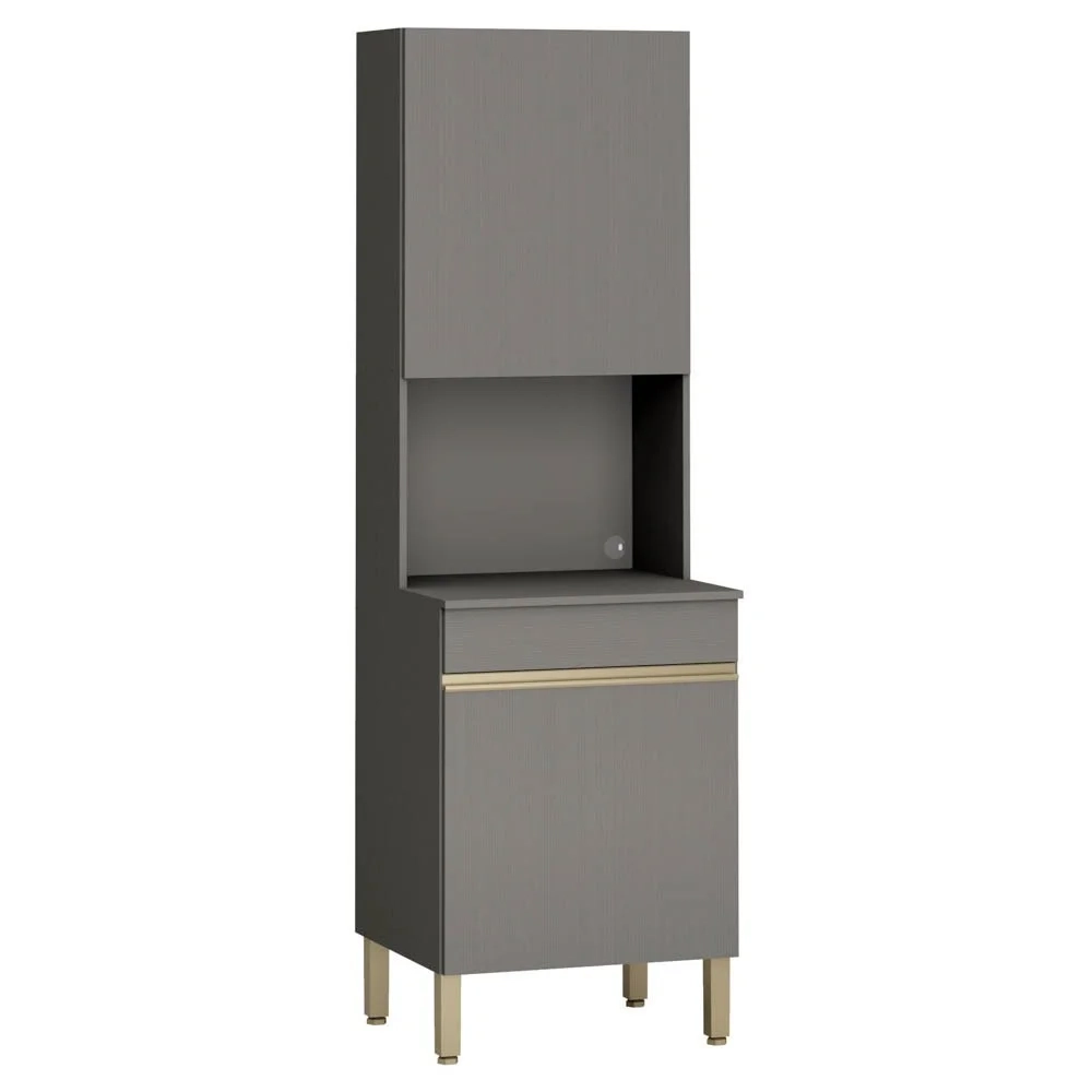 Paneleiro Torre Quente 2 Portas Lina Z06 Gris - Mpozenato