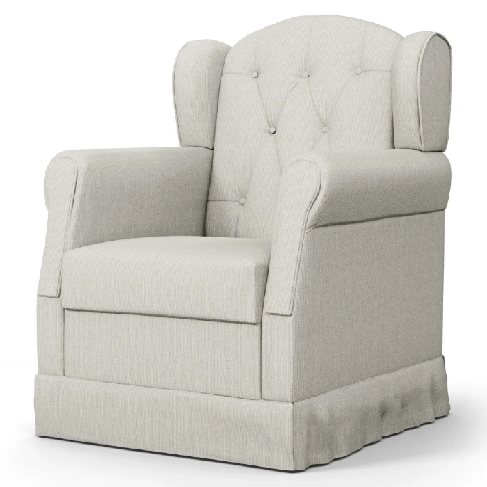 Poltrona de Amamentação Balanço Lucy Z39 Linho Off White - Mpozenato