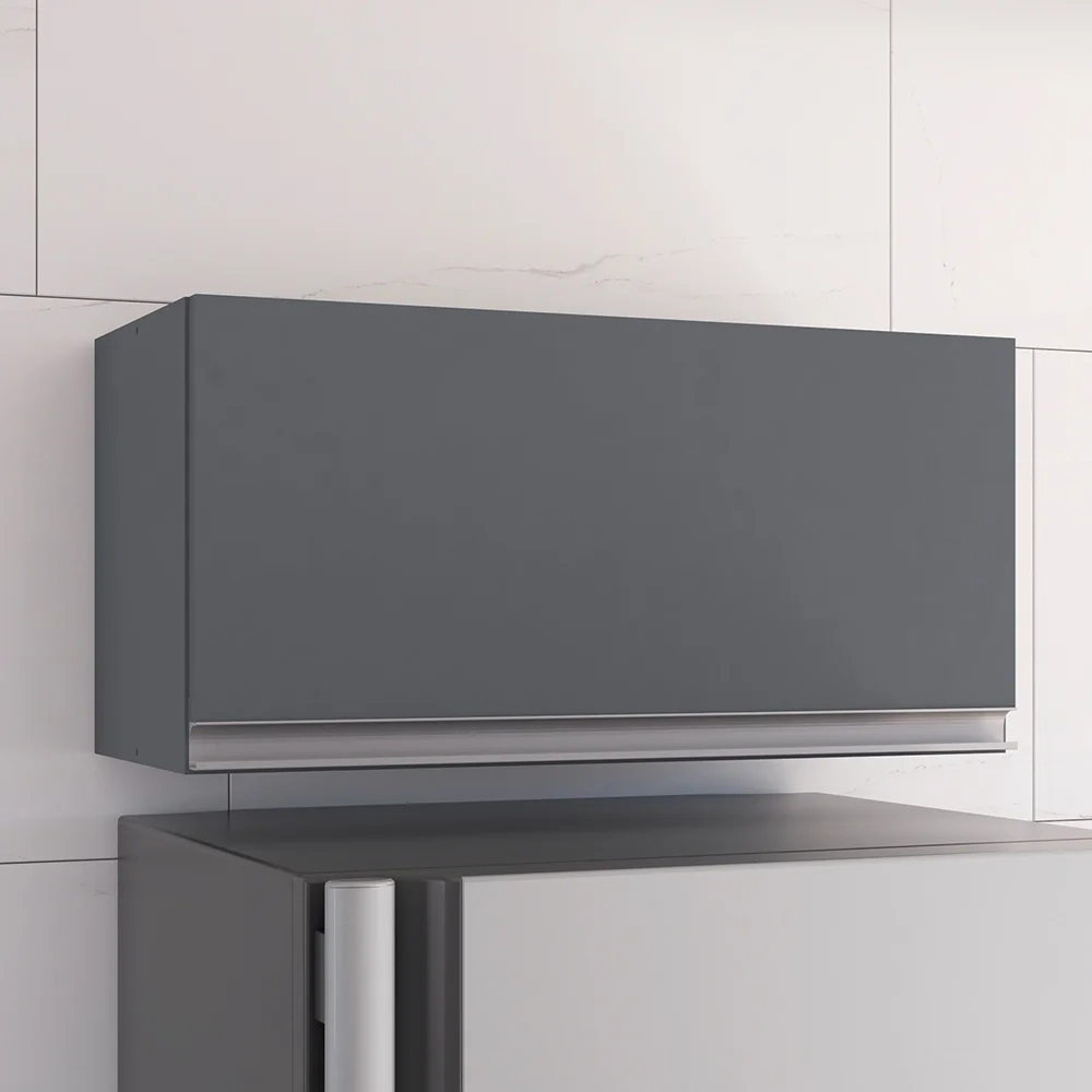 Armário Aéreo 60cm Porta Basculante Andréia Cinza - AJL Móveis