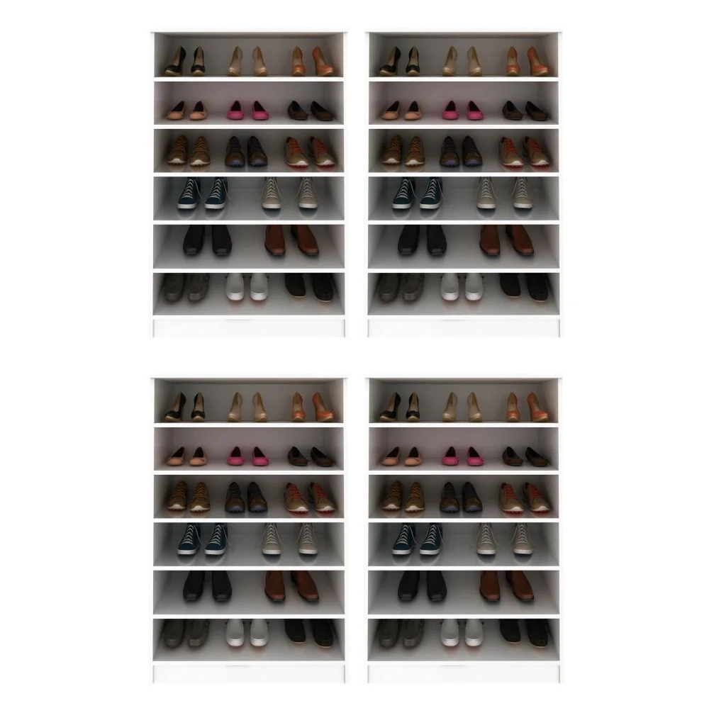 Kit 4 Armários Sapateira Multiuso Bell Z39 Branco - Mpozenato