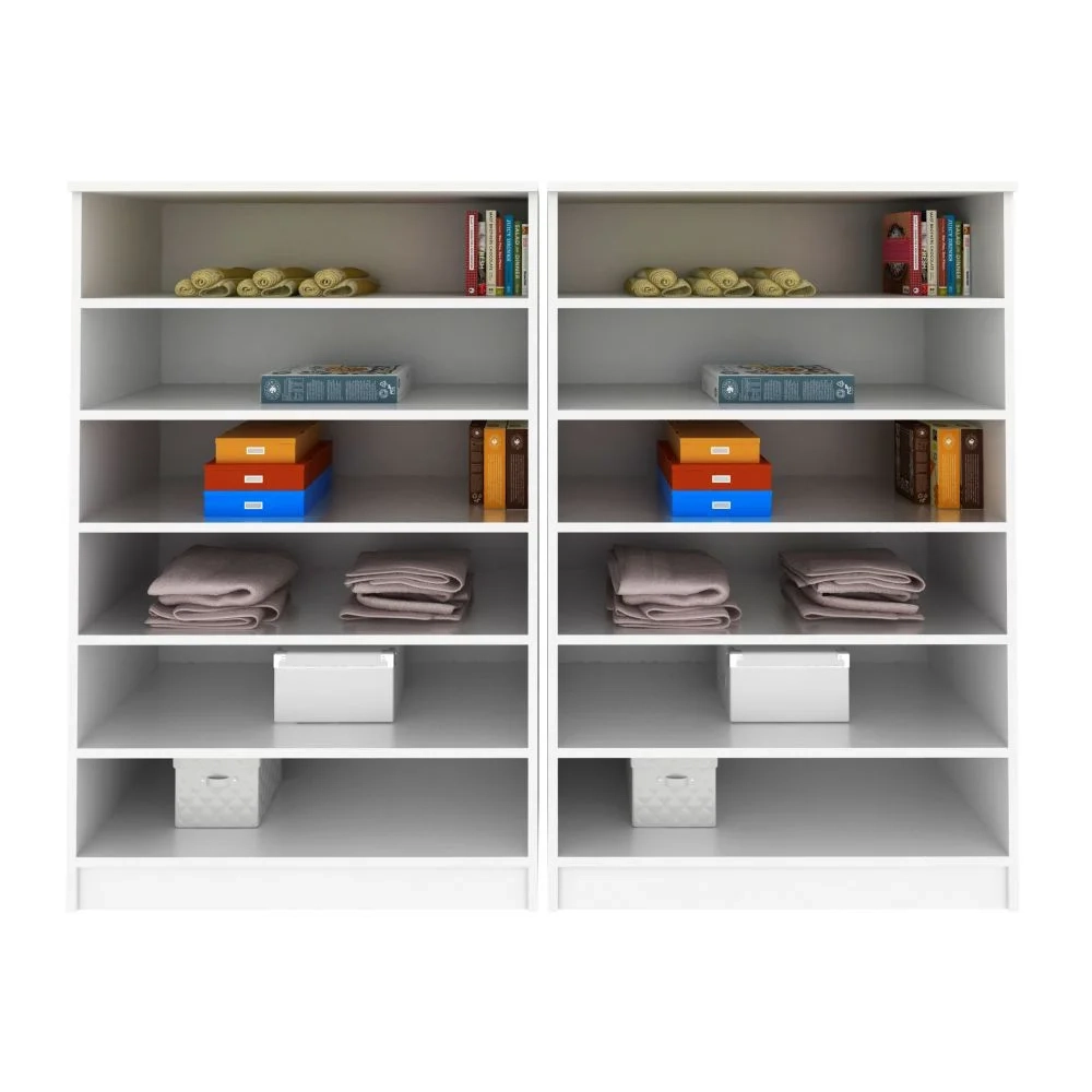 Kit 2 Armários Multiuso para Lavanderia Bell Z39 Branco - Mpozenato