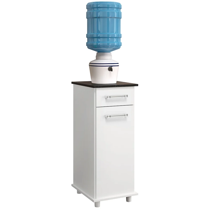 Balcão Multiuso Ísis Simples 1 Porta com Tampo Branco - Nicioli