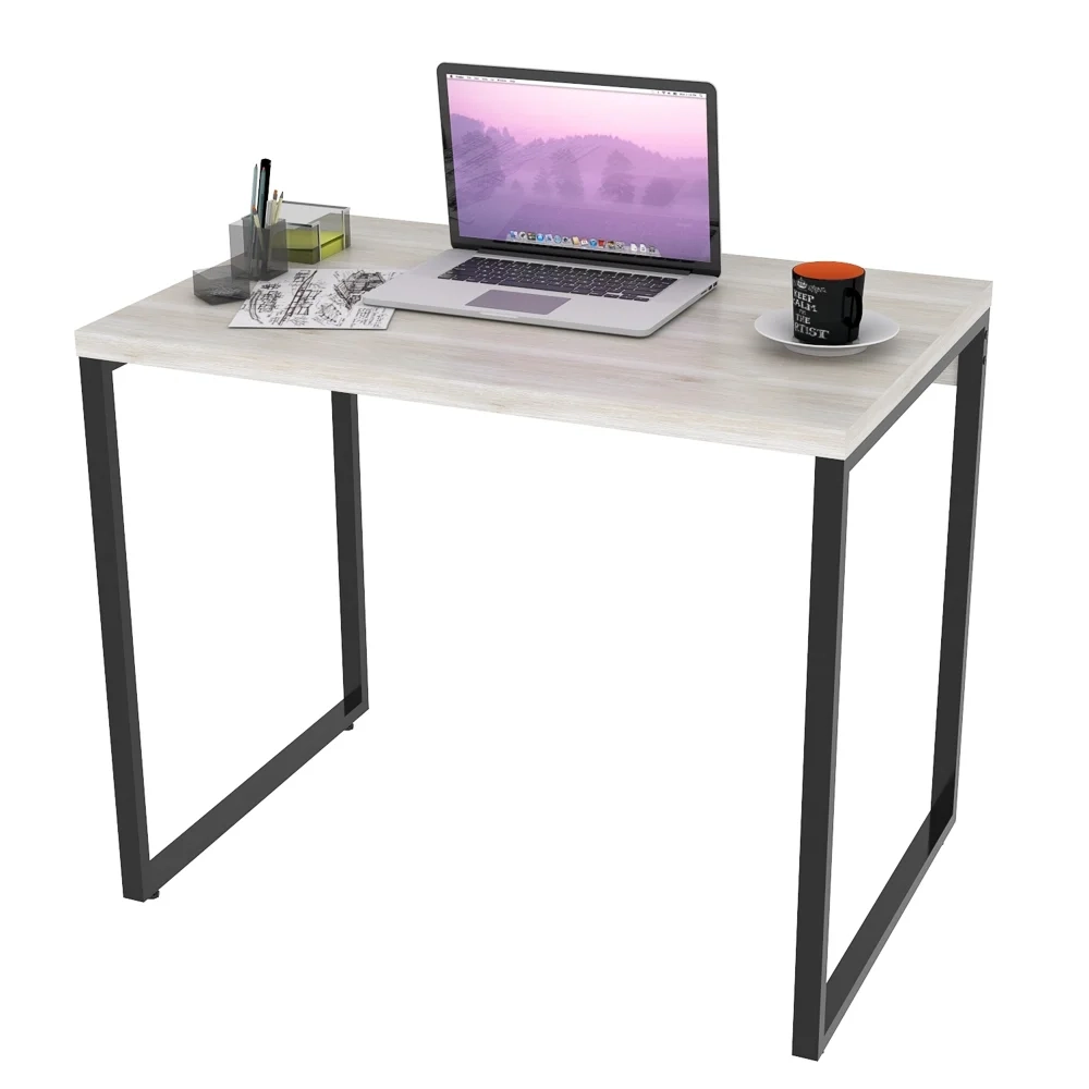 Mesa de Escritório Office 90cm Estilo Industrial Prisma C08 Snow - Mpozenato