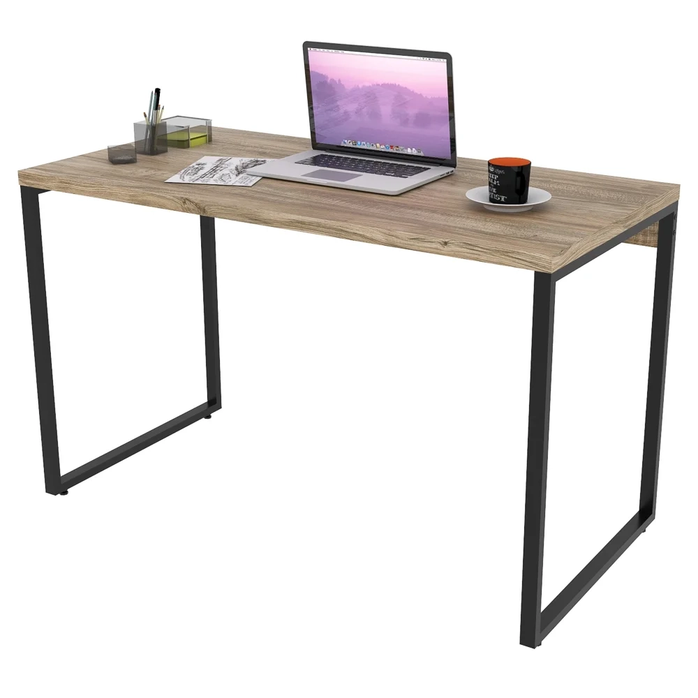 Mesa de Escritório Office 135cm Estilo Industrial Prisma C08 Carvalho - Mpozenato
