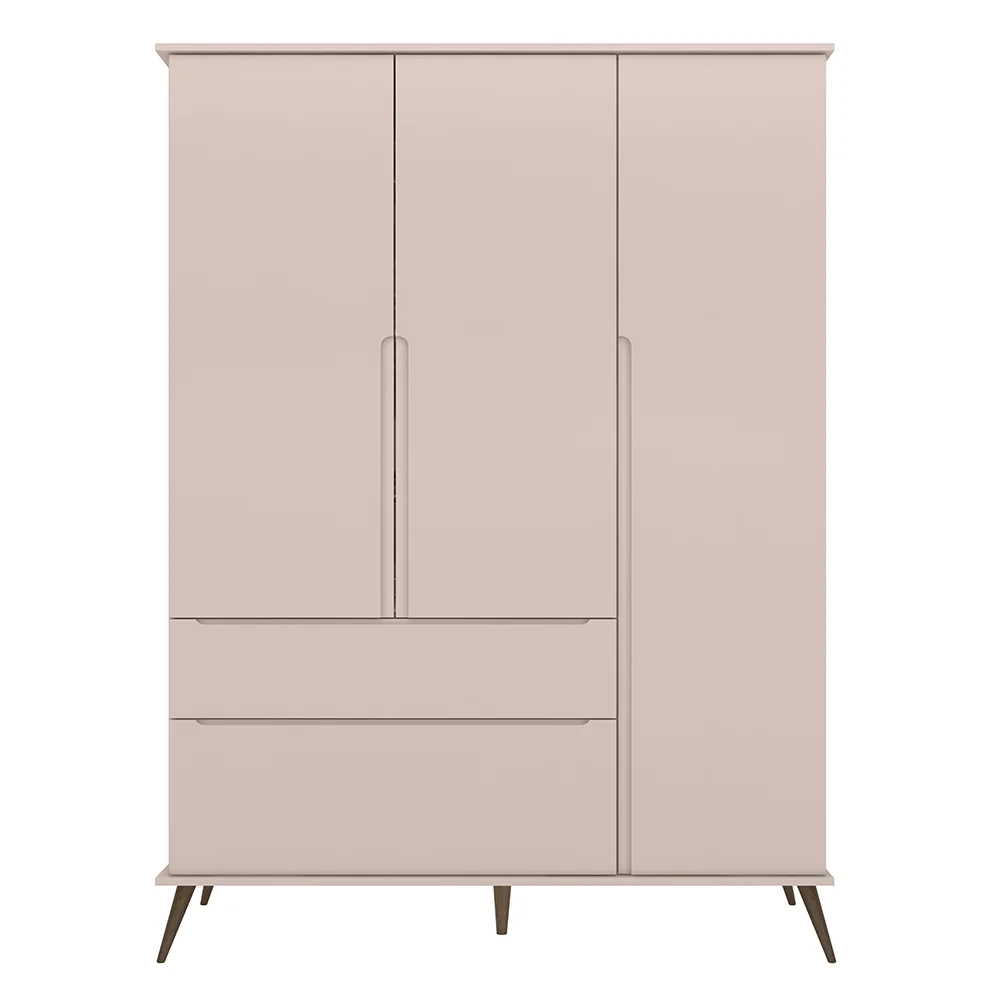 Guarda Roupa Infantil 100% MDF Pés Retrô Mel Z39 Rosê - Mpozenato