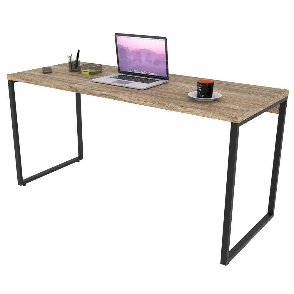 Mesa de Escritório Office 150cm Estilo Industrial Prisma C08 Carvalho - Mpozenato