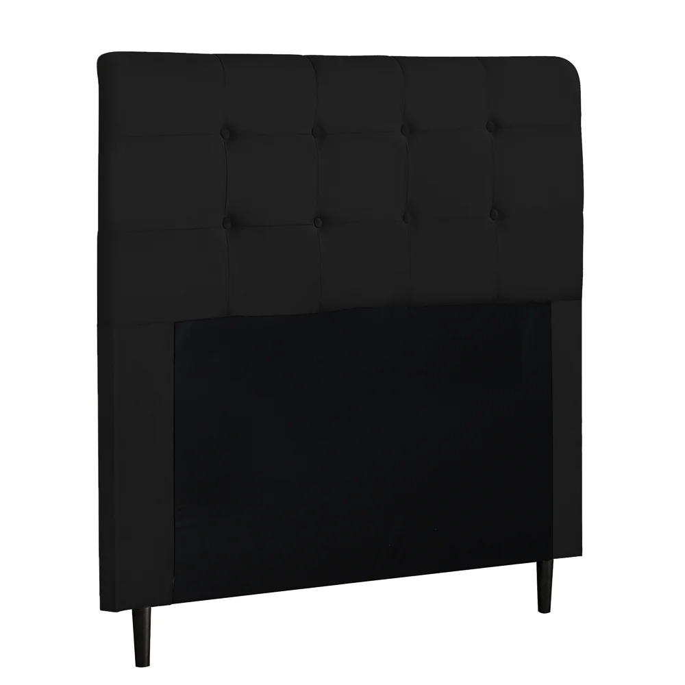 Cabeceira Cama Box Casal Queen 160cm Luna I02 Suede Preto - Mpozenato