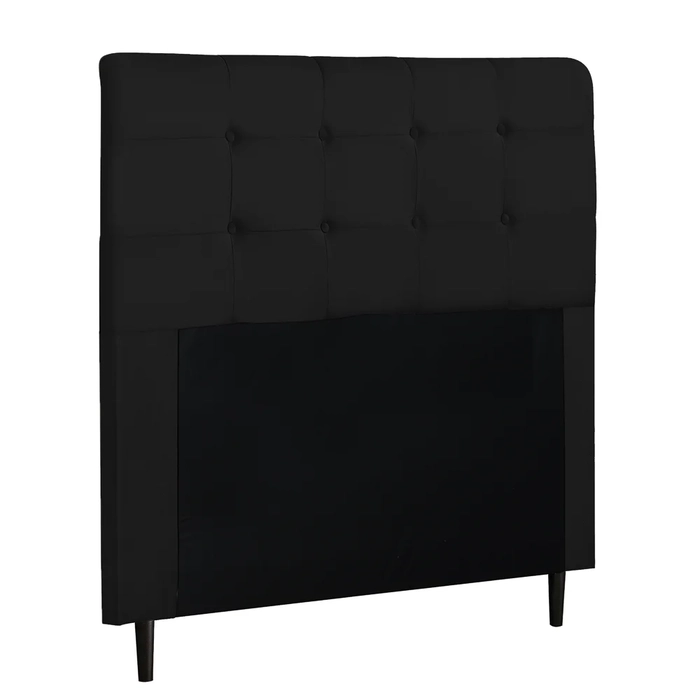 Cabeceira Cama Box Casal 140cm Luna Suede Preto Z51 - Mpozenato