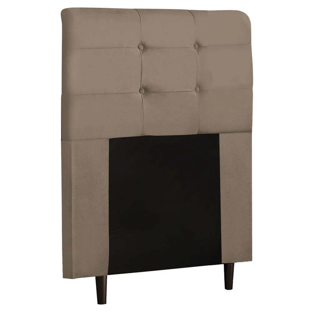 Cabeceira Cama Box Solteiro 90cm Luna Sintético Bege Z51 - Mpozenato