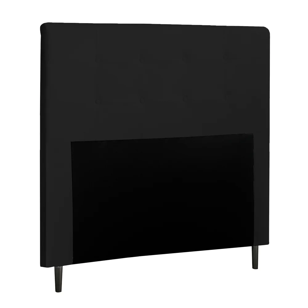 Cabeceira Cama Box Casal 140cm Luna Sintético Preto Z51 - Mpozenato