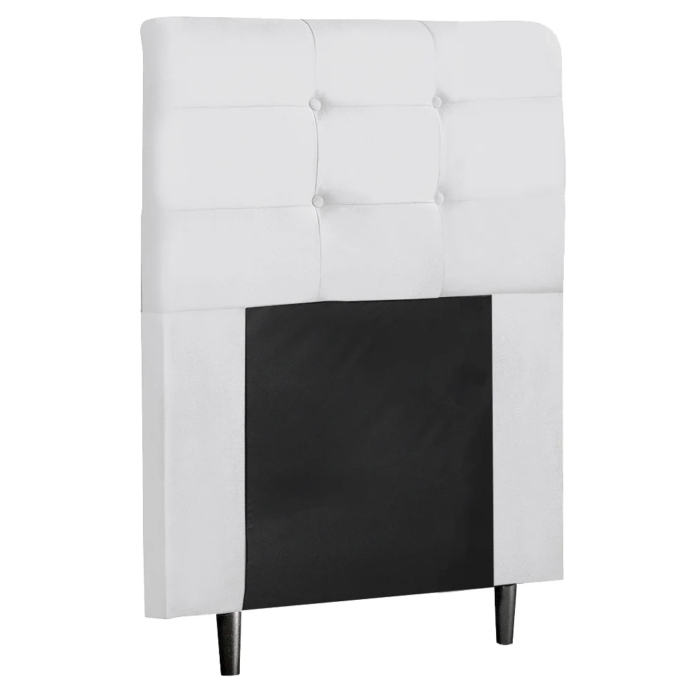 Cabeceira Cama Box Solteiro 90cm Luna Sintético Branco Z51 - Mpozenato