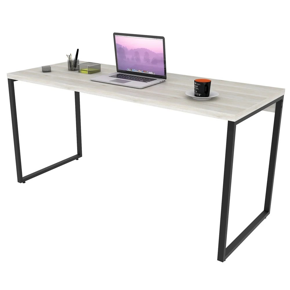 Mesa de Escritório Office 150cm Estilo Industrial Prisma C08 Snow - Mpozenato