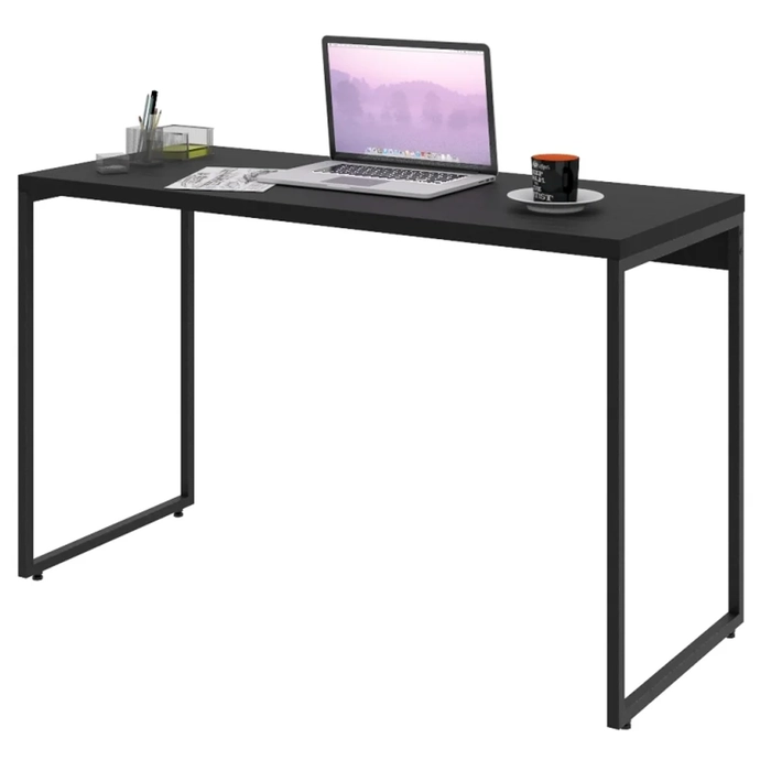 Mesa de Escritório Escrivaninha 120cm Dynamica Industrial C08 Preto Ônix - Mpozenato