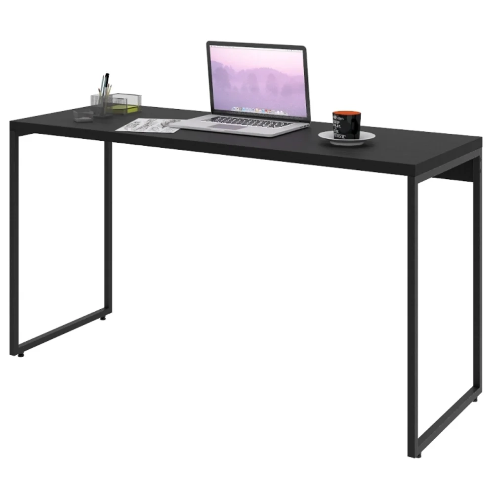 Mesa de Escritório Escrivaninha 135cm Dynamica Industrial C08 Preto Ônix - Mpozenato