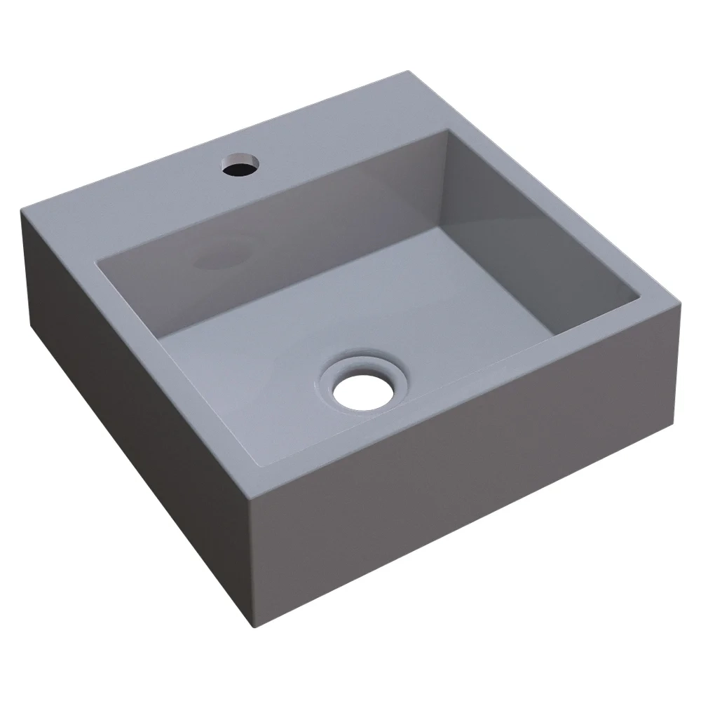 Cuba Pia De Apoio Para Banheiro Quadrada Veneza Q395 Cinza C08 - Mpozenato