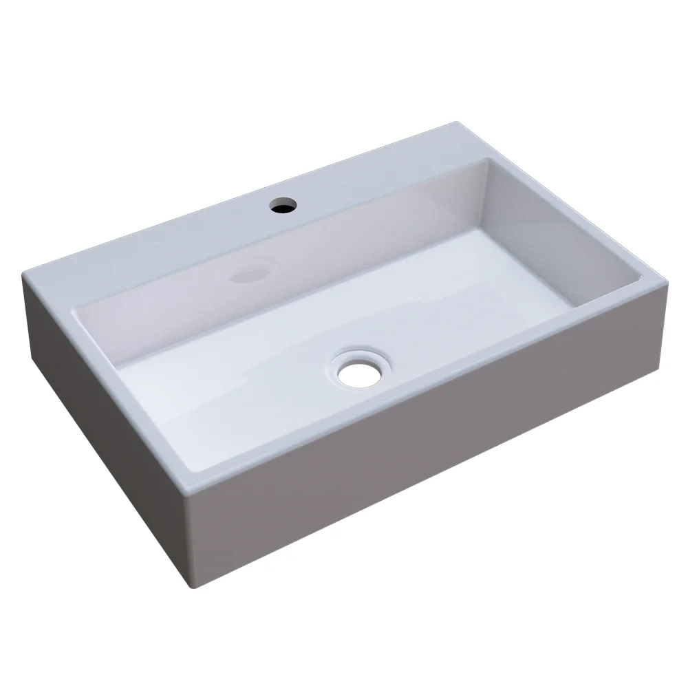 Cuba Pia De Apoio Para Banheiro Retangular Florenza RT55 Branco C08 - Mpozenato