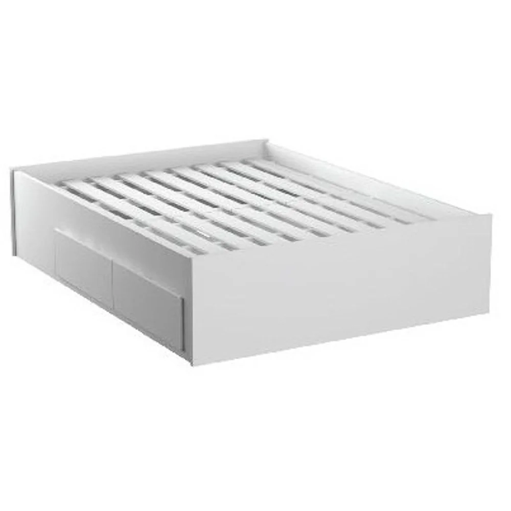 Cama de Casal Queen 167cm 4 Gavetas Dreams F04 Branco - Mpozenato
