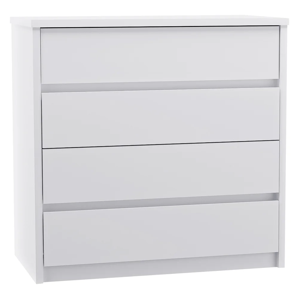 Cômoda Quarto Solteiro 4 Gavetas Blank F04 Branco - Mpozenato