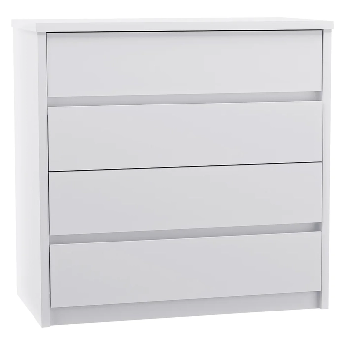 Cômoda Quarto Solteiro 4 Gavetas Blank F04 Branco - Mpozenato