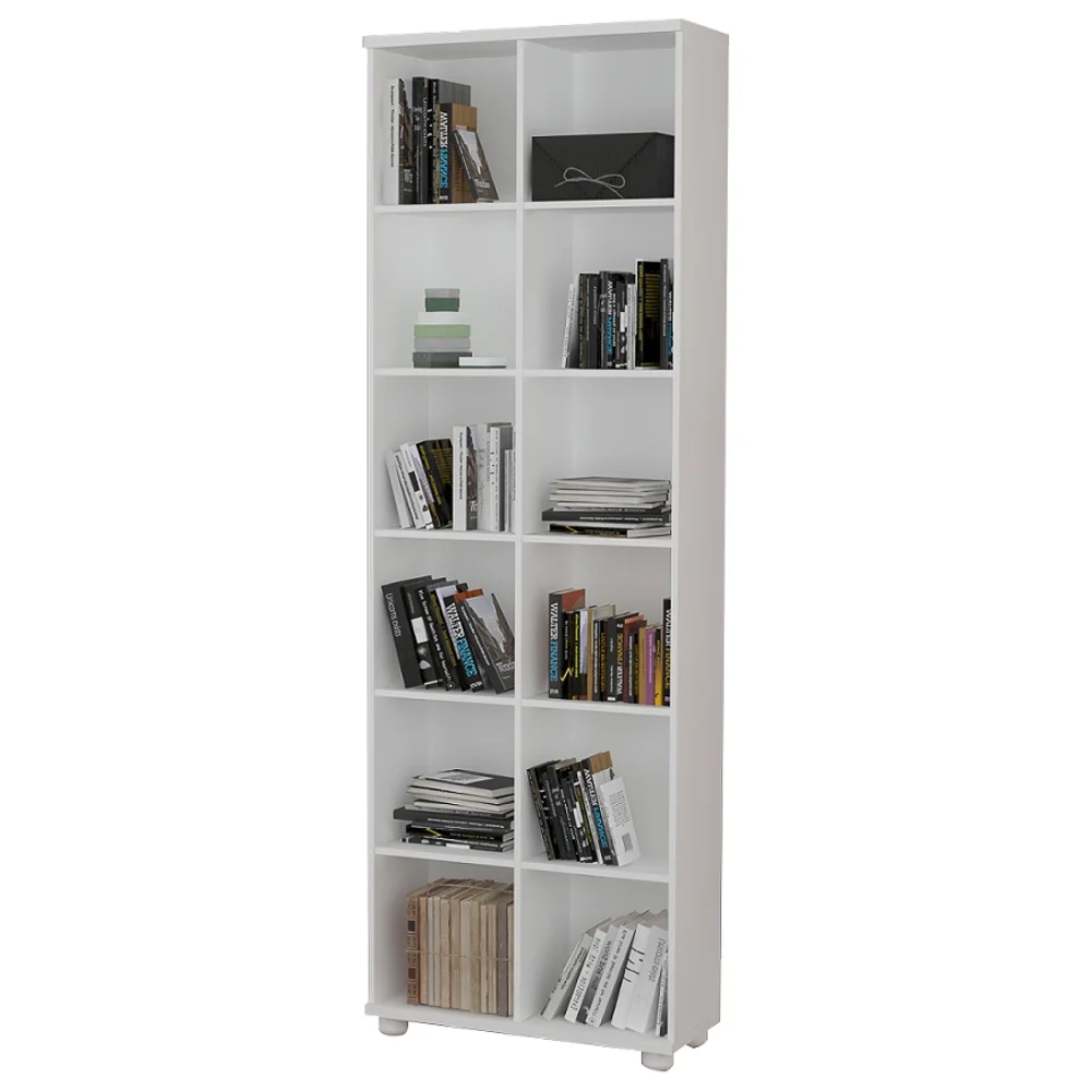 Estante Livreiro 12 Nichos Legend F04 Branco - Mpozenato