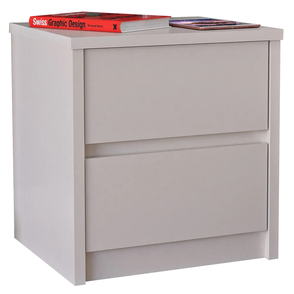 Mesa De Cabeceira 2 Gavetas Blank F04 Branco - Mpozenato