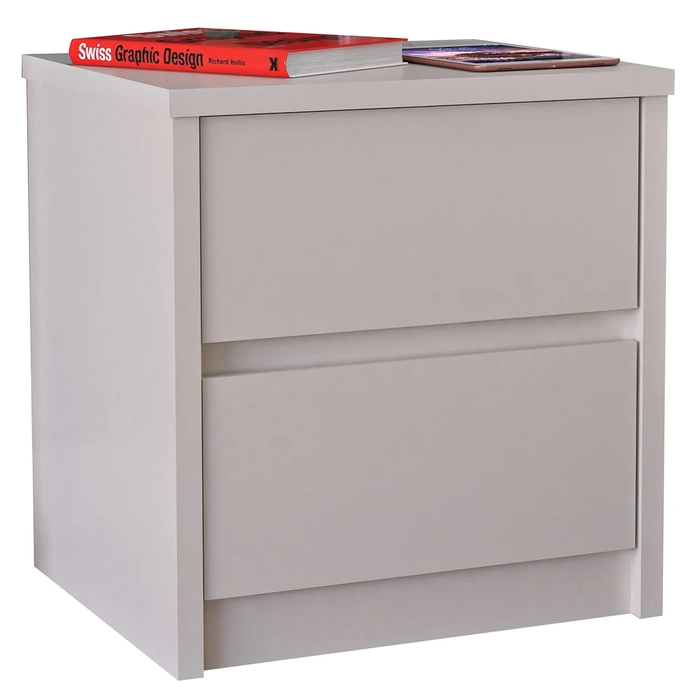 Mesa De Cabeceira 2 Gavetas Blank F04 Branco - Mpozenato