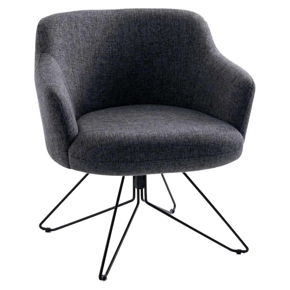 Poltrona Decorativa Base Orby Jade Linho D-469 Mescla - Domi