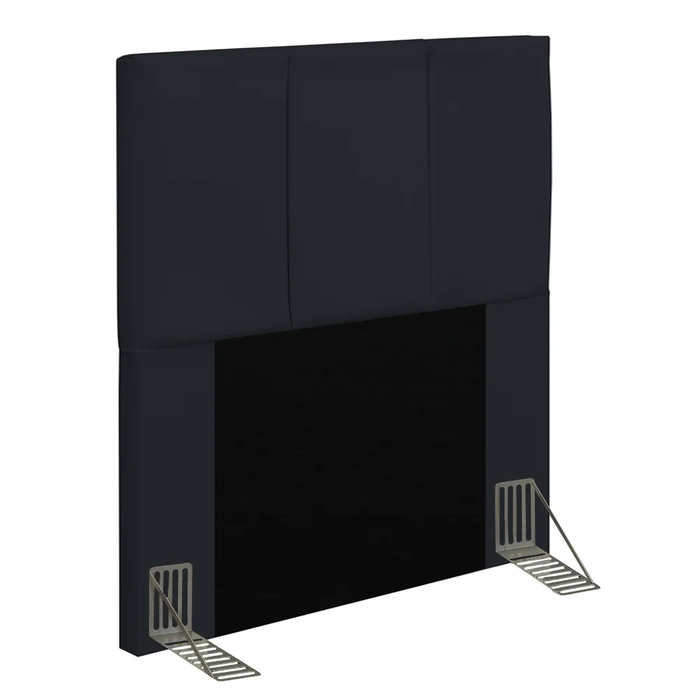 Cabeceira Cama Box Solteiro 90cm Pérola W01 Corano Preto - Mpozenato