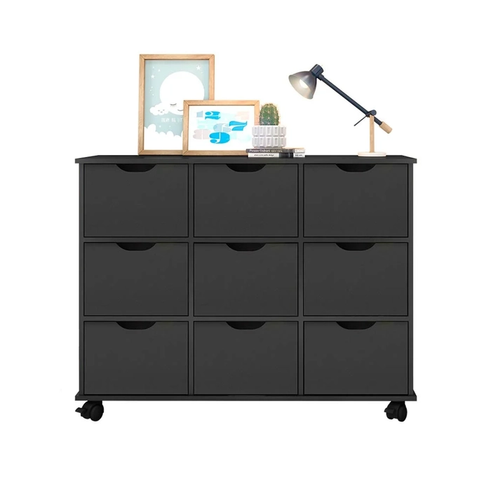 Nicho Organizador com Rodízios Toys 9 Gavetas Q01 Pto/Pto - Mpozenato